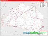 Jackson County, GA Wall Map Zip Code