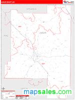 Lamar County, GA Wall Map Zip Code