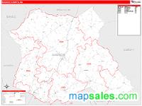 Madison County, GA Wall Map Zip Code
