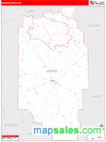 Marion County, GA Wall Map Zip Code