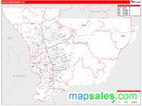 Muscogee County, GA Wall Map