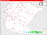 Oglethorpe County, GA Wall Map Zip Code
