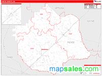 Pierce County, GA Wall Map Zip Code