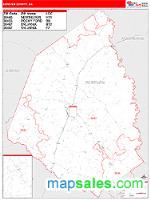 Screven County, GA Wall Map Zip Code