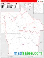 Terrell County, GA Wall Map Zip Code