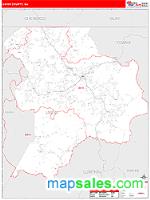 Union County, GA Wall Map Zip Code