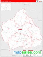 Washington County, GA Wall Map Zip Code