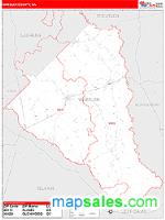 Wheeler County, GA Wall Map Zip Code