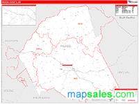 Wilkes County, GA Wall Map Zip Code