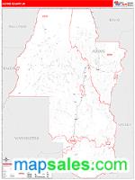 Adams County, ID Wall Map Zip Code