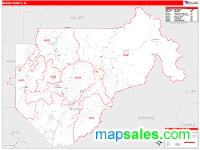 Boise County, ID Wall Map Zip Code