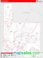 Bonner County, ID Wall Map Zip Code