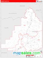 Fremont County, ID Wall Map Zip Code