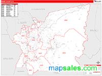 Idaho County, ID Wall Map Zip Code