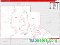 Jefferson County, ID Wall Map Zip Code