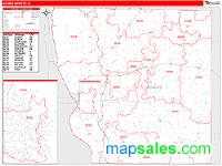 Adams County, IL Wall Map