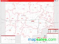 Bureau County, IL Wall Map Zip Code