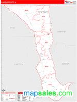 Calhoun County, IL Wall Map Zip Code