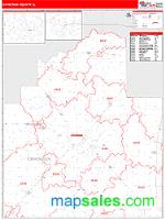 Christian County, IL Wall Map Zip Code