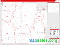 Clay County, IL Wall Map