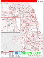 Cook County, IL Wall Map