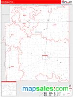 Edgar County, IL Wall Map Zip Code