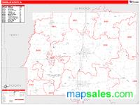 Franklin County, IL Wall Map Zip Code