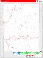 Hamilton County, IL Wall Map Zip Code