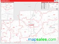 Kankakee County, IL Wall Map Zip Code