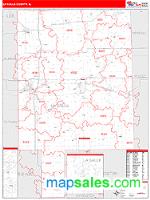 La Salle County, IL Wall Map Zip Code