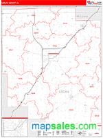 Logan County, IL Wall Map