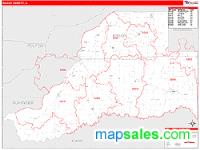 Mason County, IL Wall Map Zip Code