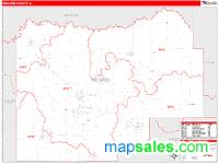 Menard County, IL Wall Map Zip Code
