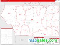 Mercer County, IL Wall Map Zip Code