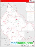 Monroe County, IL Wall Map Zip Code