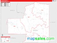 Putnam County, IL Wall Map Zip Code