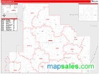 Shelby County, IL Wall Map Zip Code