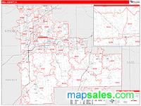 Will County, IL Wall Map Zip Code