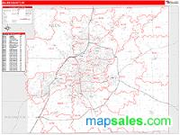 Allen County, IN Wall Map Zip Code