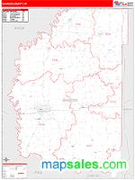 Daviess County, IN Wall Map Zip Code