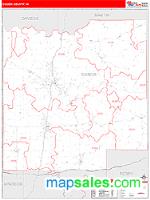 Dubois County, IN Wall Map Zip Code