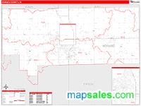 Howard County, IN Wall Map Zip Code