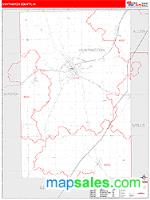 Huntington County, IN Wall Map