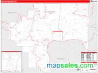 Jefferson County, IN Wall Map Zip Code