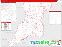 Knox County, IN Wall Map Zip Code