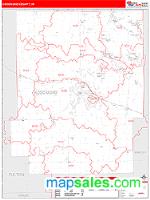 Kosciusko County, IN Wall Map Zip Code