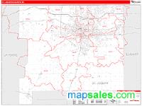 St. Joseph County, IN Wall Map Zip Code