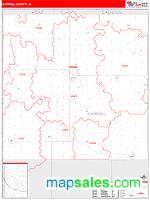 Carroll County, IA Wall Map Zip Code