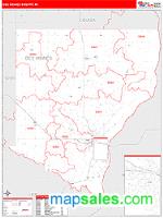 Des Moines County, IA Wall Map Zip Code