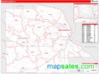 Dubuque County, IA Wall Map Zip Code